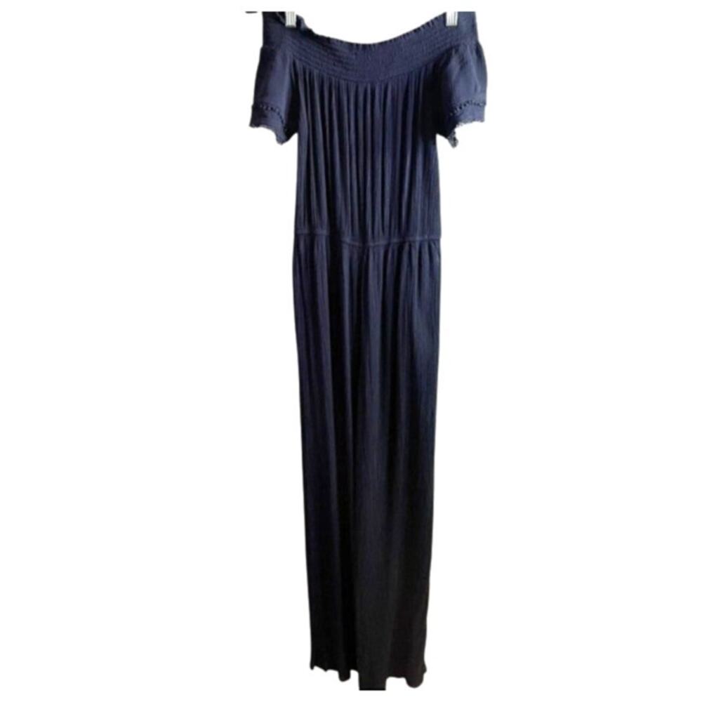 Xhilaration Royal Blue off the shoulder Jumpsuit side pocket Size Small